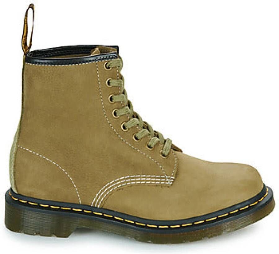 Dr. Martens Olijf Tumbled Nubuck Enkellaarzen Green