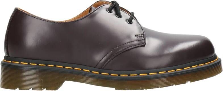 Dr. Martens Paarse Leren Veterschoenen Purple Heren