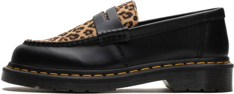 Dr. Martens Zwarte Loafers met Rubberen Zool Black Heren
