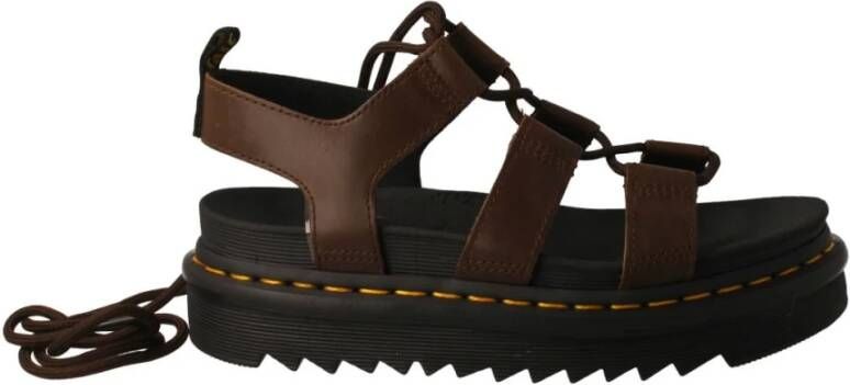 Dr. Martens Platte sandalen Bruin Dames