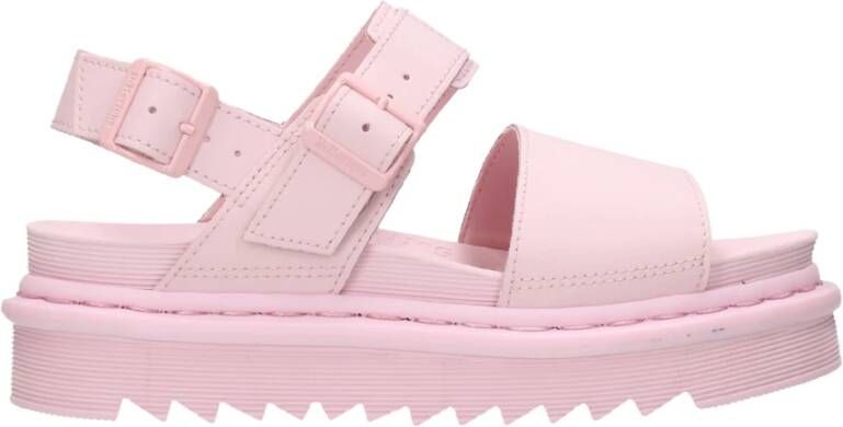 Dr. Martens Roze Leren Sandalen met Rubberen Zool Pink Dames