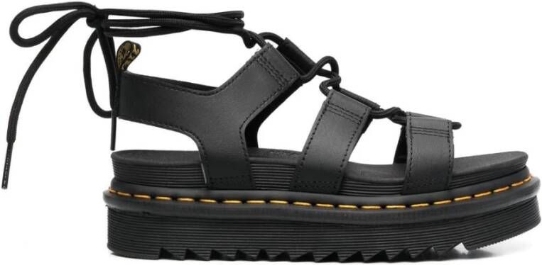 Dr. Martens Platte Open Sandalen Black Dames