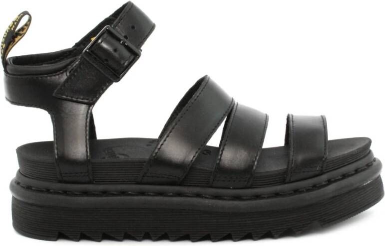 Dr. Martens Zwarte Leren Sandalen met Verstelbare Enkelband Black Dames - Foto 2