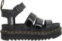 Dr. Martens Zwarte Platte Sandalen met Verstelbare Enkelband Black Dames - Thumbnail 1