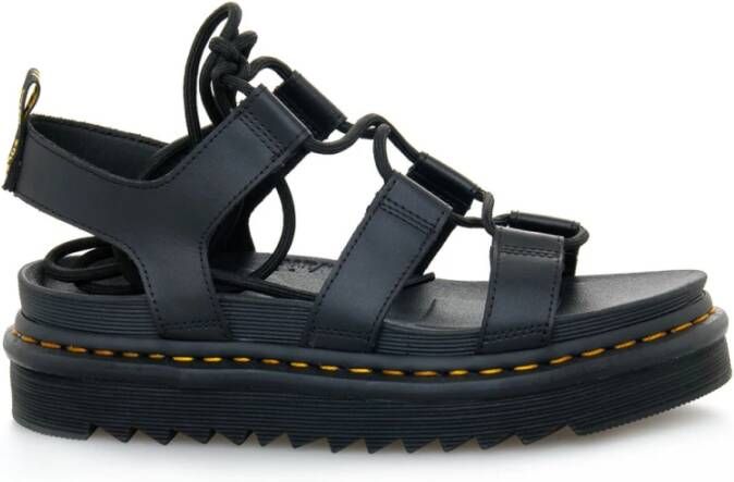 Dr. Martens Minimalistische leren sandalen met unieke veters en lichtgewicht EVA-zool Zwart Dames - Foto 10