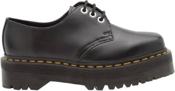 Dr. Martens Platte Schoenen Zwart Gepolijst Glad Black Dames