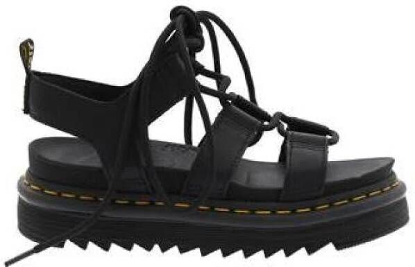 Dr. Martens Platte Zwarte Schoenen Nartilla Stijl