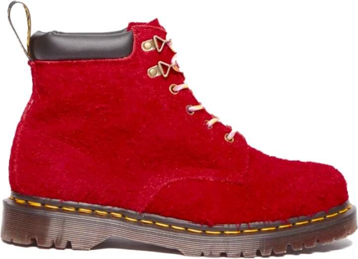 Dr. Martens Rode Suède Wandelschoen Red Unisex