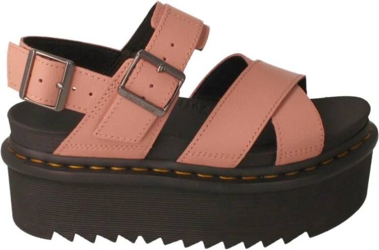 Dr. Martens Roze Sandalen met Quad Zool en Verstelbare Bandjes Pink Dames