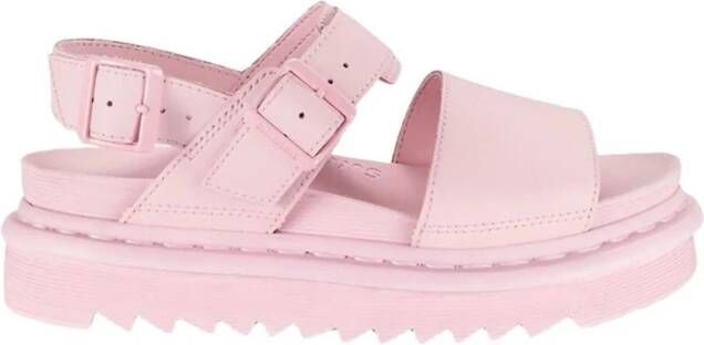 Dr. Martens Roze Leren Sandalen met Rubberen Zool Pink Dames