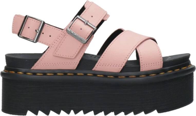 Dr. Martens Roze Sandalen met Quad Zool en Verstelbare Bandjes Pink Dames