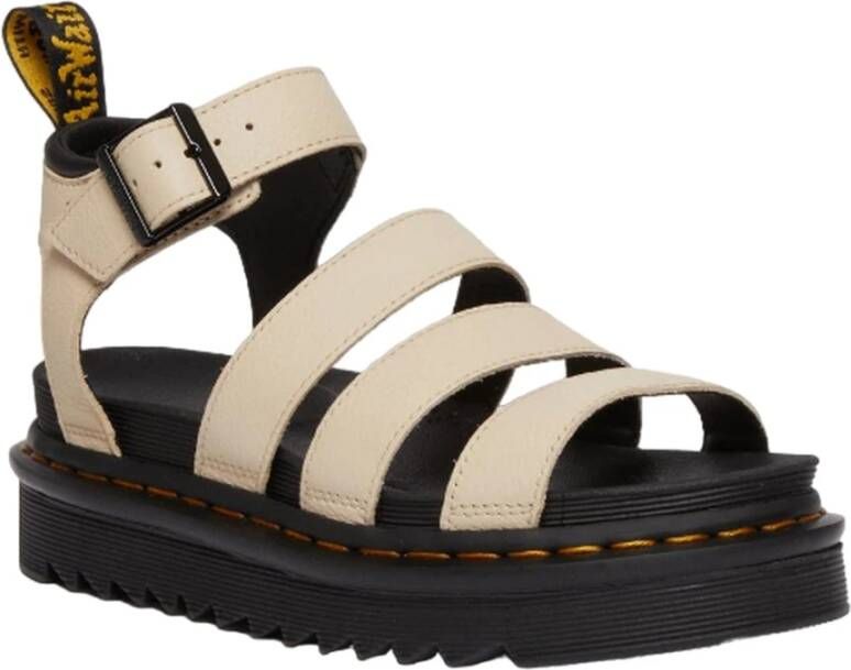 Dr. Martens Beige Sandaal van Textuurleer met Verstelbare Enkelband Beige Dames - Foto 5