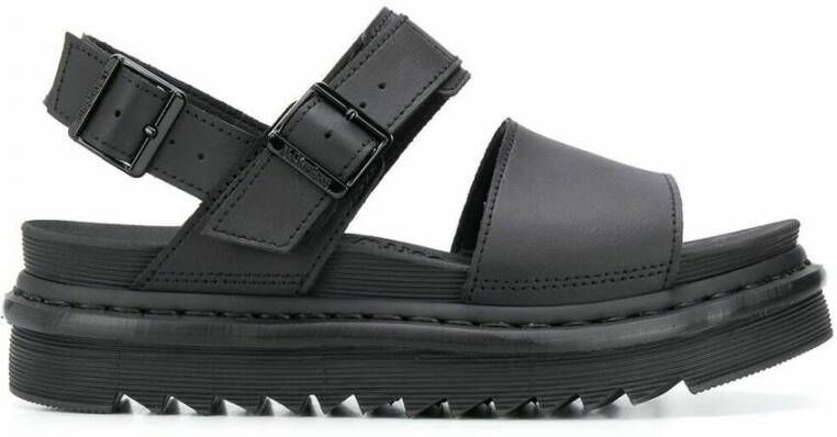 Dr. Martens Zwarte platte schoenen met verstelbare gespen en lichte sleehak Black Dames - Foto 6