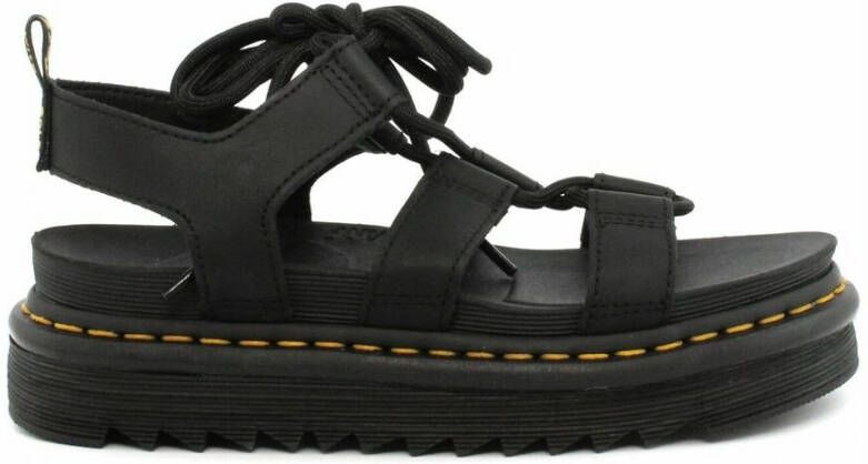 Dr. Martens Minimalistische leren sandalen met unieke veters en lichtgewicht EVA-zool Zwart Dames - Foto 14