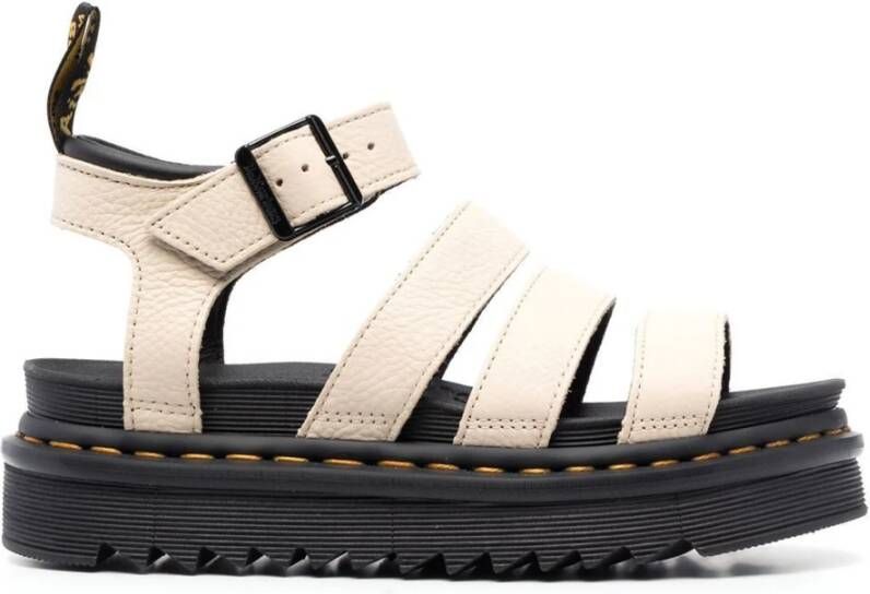 Dr. Martens Beige Sandaal van Textuurleer met Verstelbare Enkelband Beige Dames - Foto 6