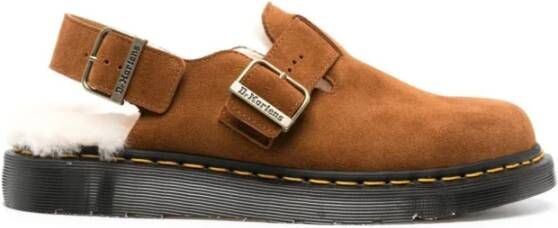 Dr. Martens Shearling Mules in Pecan Brown Heren