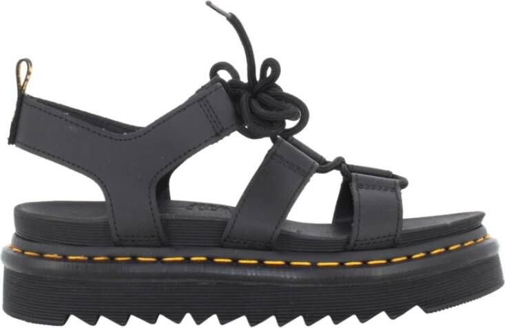 Dr. Martens Minimalistische leren sandalen met unieke veters en lichtgewicht EVA-zool Zwart Dames - Foto 7