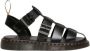 Dr. Martens Zwarte Leren Platte Sandalen Gryphon Brando Black - Thumbnail 5