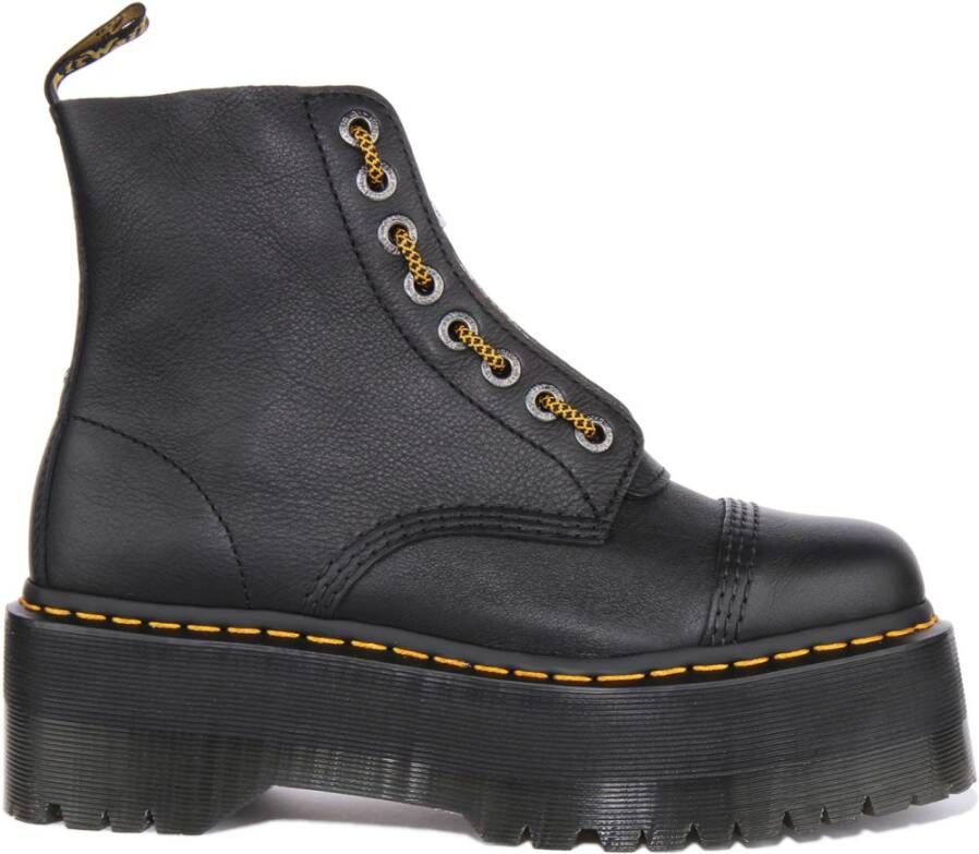 Dr. Martens Zwarte Leren Veterschoenen voor Vrouwen Black Dames