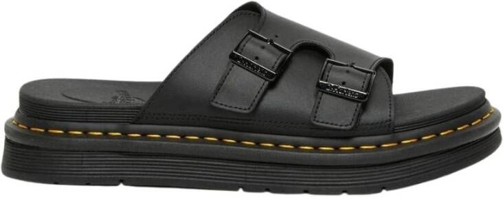 Dr. Martens Zwarte Leren Sandalen met Quad-zool Zwart Heren - Foto 4