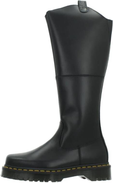 Dr. Martens Hoge Leren Vierkante Neus Laars Black Dames - Foto 2