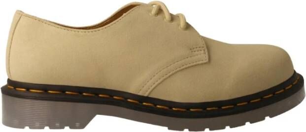 Dr. Martens Stijlvolle leren flats voor vrouwen Beige Dames