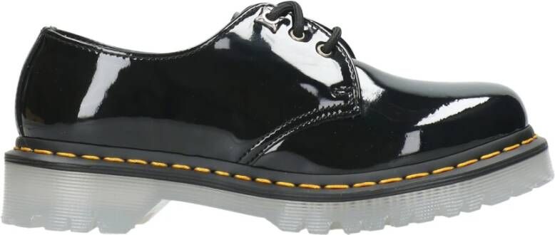 Dr. Martens Zwarte glanzende veterschoenen voor dames Black Dames