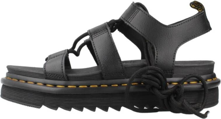 Dr. Martens Platte Zwarte Schoenen Nartilla Stijl