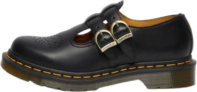 Dr. Martens Stijlvolle platte schoenen met versierde neus Black Dames