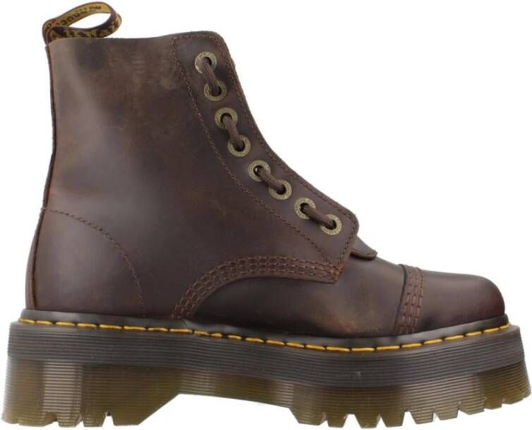 Dr. Martens Sinclair Dark Enkellaarzen Brown Dames