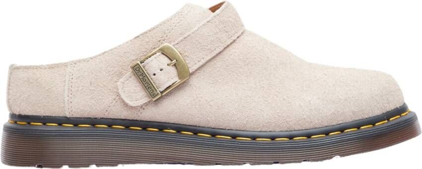 Dr. Martens Suede Muiltjes met Gegraveerde Gesp Beige Heren