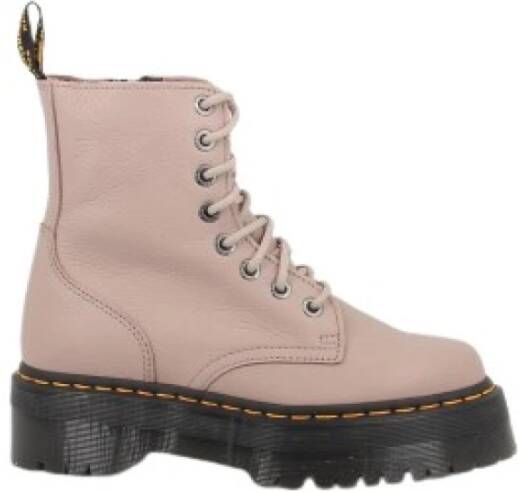 Dr. Martens Taupe Platform Veterschoenen voor Dames Beige Dames