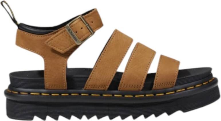 Dr. Martens Leren Sandalen met Gesp en Rubberen Zool