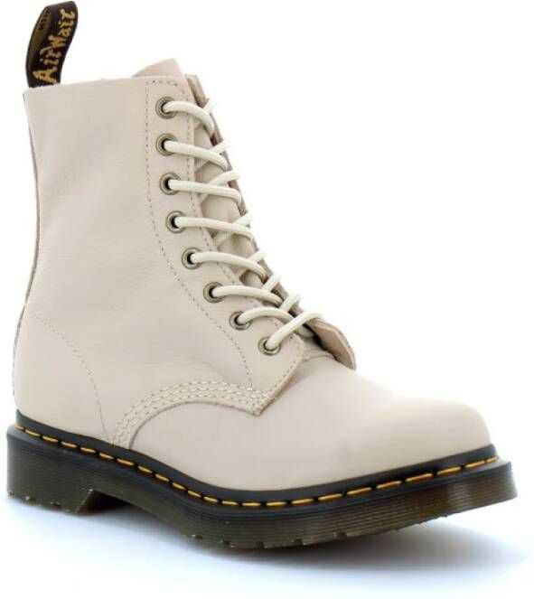 Dr. Martens 1460 PASCAL PARCHMENT BEIGE Volwassenen VeterlaarzenHalf-hoge schoenen Wit beige - Foto 7