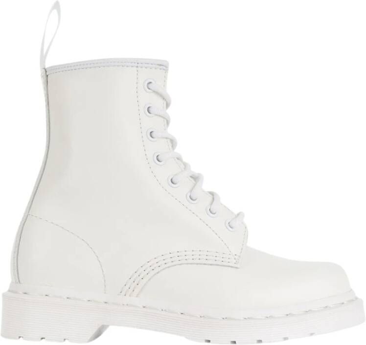 Dr Martens Dr. Martens 1460 PASCAL MONO OPTICAL WHITE Volwassenen VeterlaarzenHalf hoge schoenenPopulaire damesschoenen Kleur Wit beige - Foto 6