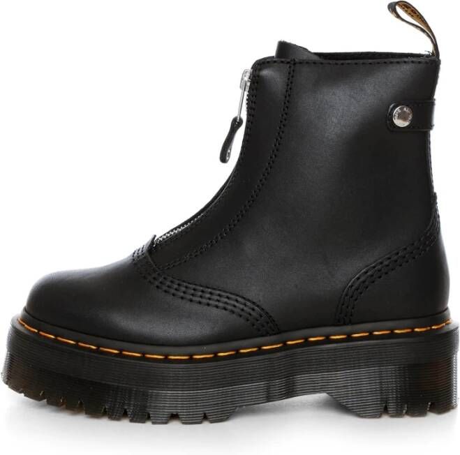 Dr. Martens Zwarte Plateauboots met Rits Gratis Verzending Black Dames - Foto 5