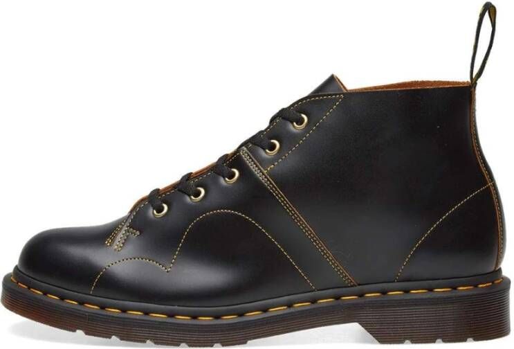 Dr. Martens Vintage Zwarte Gladde Kerklaarzen Black Heren