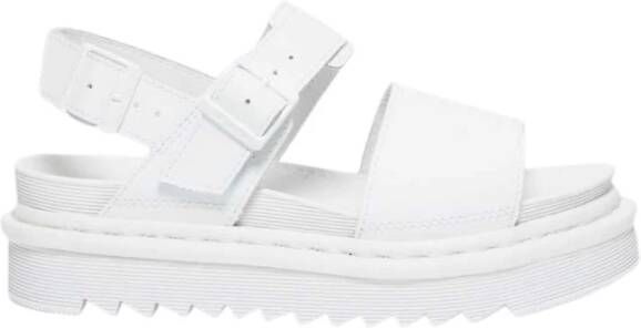 Dr. Martens Voss Mono Platte Sandalen White Dames