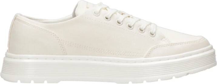 Dr. Martens Witte canvas sneakers met geweven sluiting