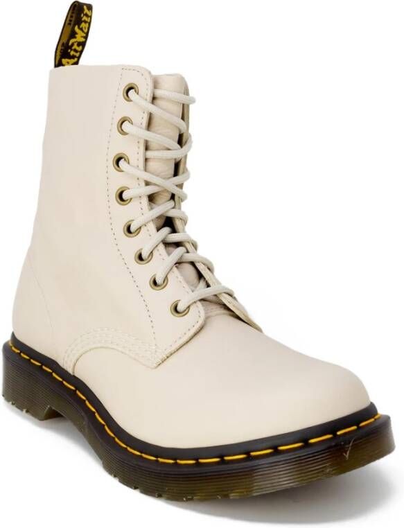 Dr. Martens 1460 PASCAL PARCHMENT BEIGE Volwassenen VeterlaarzenHalf-hoge schoenen Wit beige - Foto 6