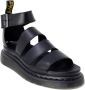 Dr. Martens Zwarte platte leren sandalen met verstelbare gespsluiting Black Dames - Thumbnail 10