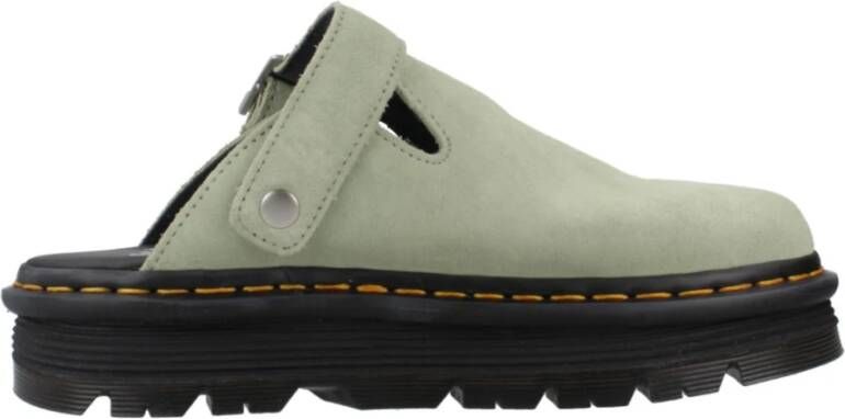Dr. Martens ZebZag Suede Mules Dames Green- Dames Green