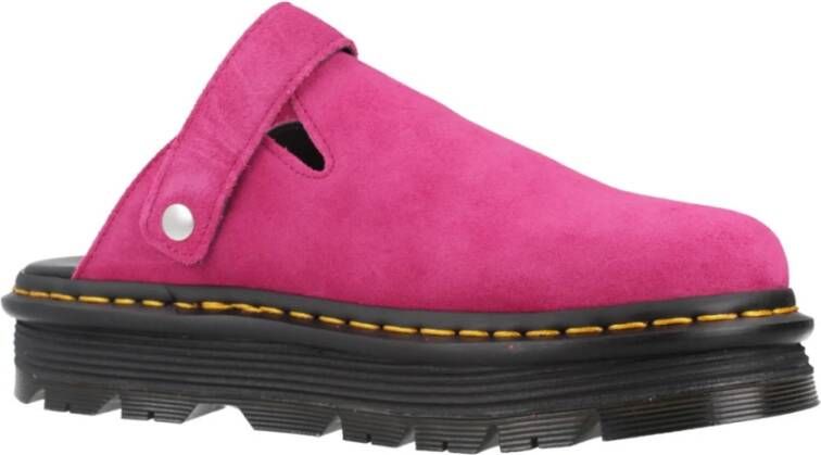 Dr. Martens ZebZag Suede Mules Dames Roze- Dames Roze
