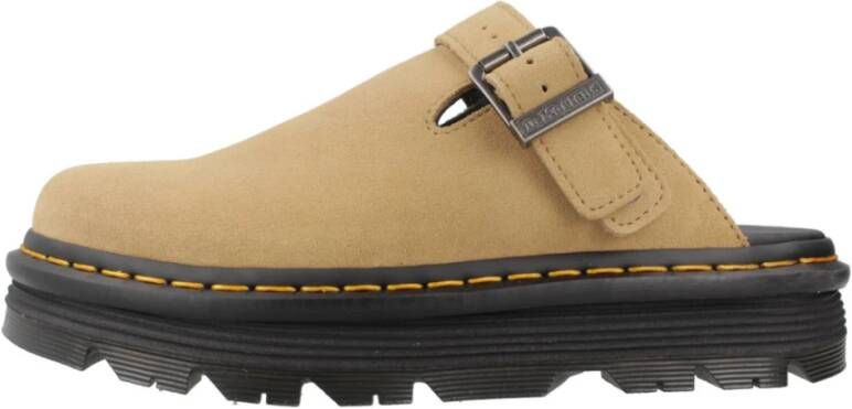 Dr. Martens Zebzag Suede Mules Brown- Brown