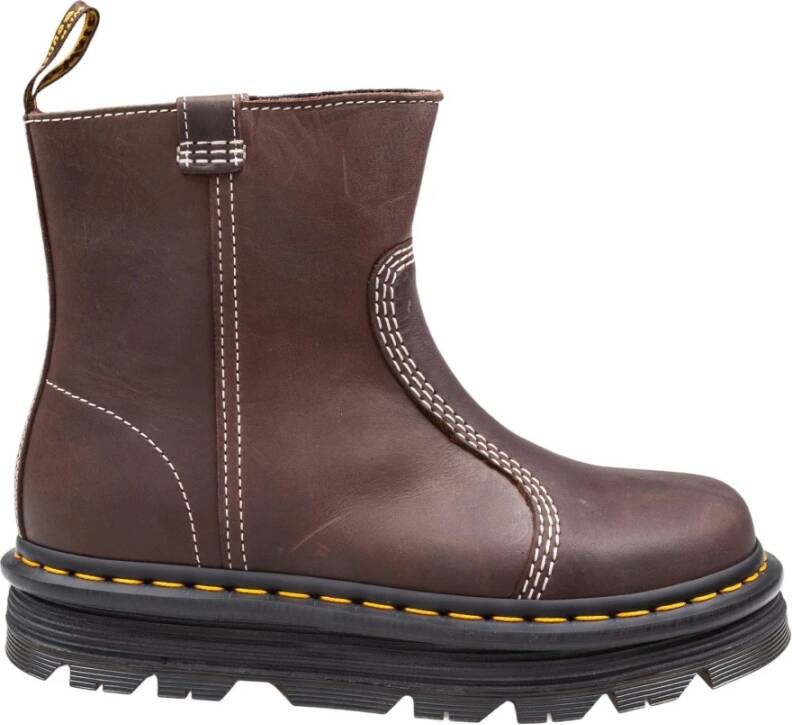 Dr. Martens Laarzen ZebZag Rigger Boot Dark Brown Wyoming - Foto 2