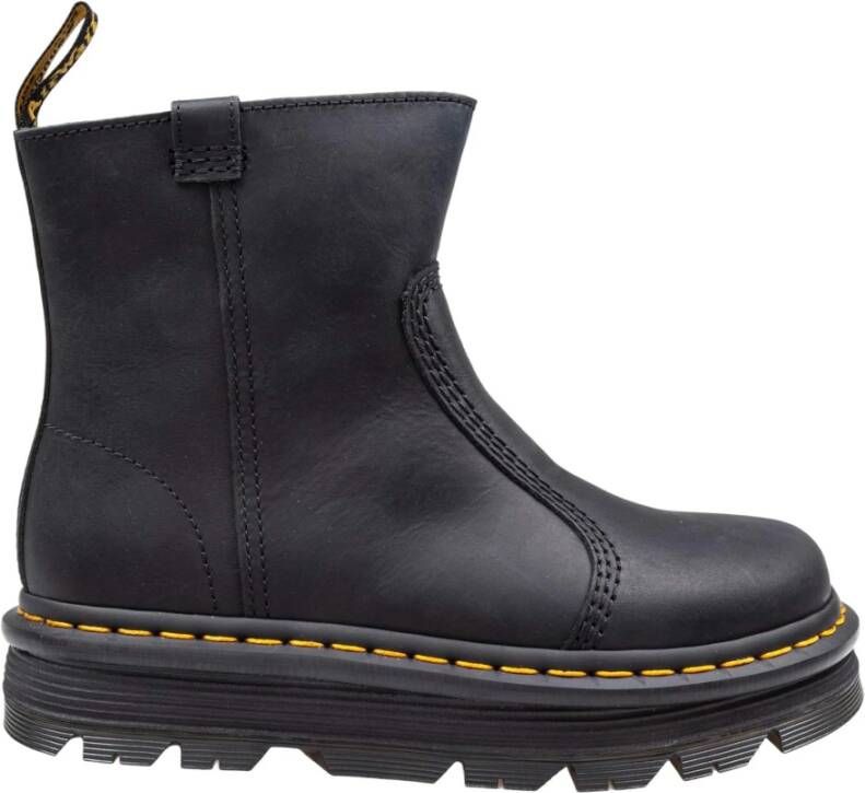 Dr. Martens ZebZag Rigger leren enkelboots Black Wyoming - Foto 5