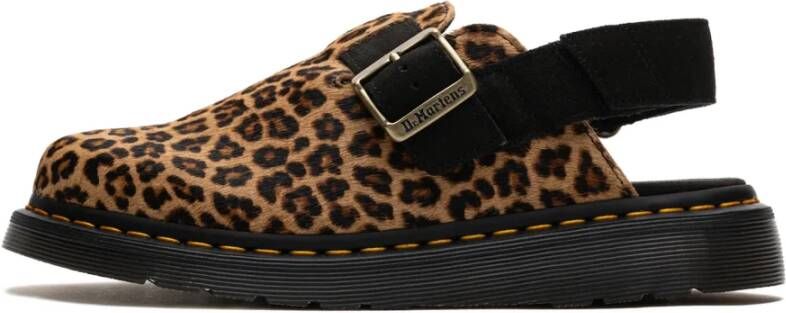 Dr. Martens Klompen Jorge II Mule Light Tan+Black Leopard
