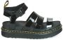 Dr. Martens Zwarte Platte Sandalen met Verstelbare Enkelband Black Dames - Thumbnail 1