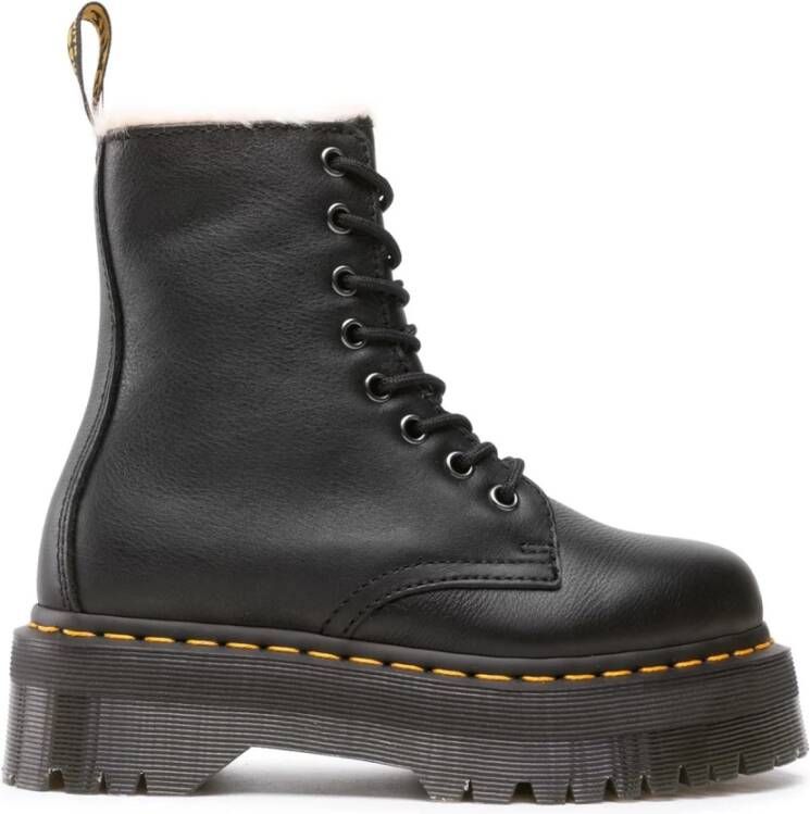 Dr. Martens Zwarte Bontgevoerde Laars Black Heren