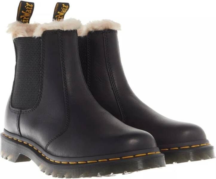 Dr. Martens Zwarte Chelsea-laars met rubberen zool Black Dames